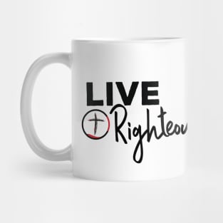 Live Righteous Light Background Mug